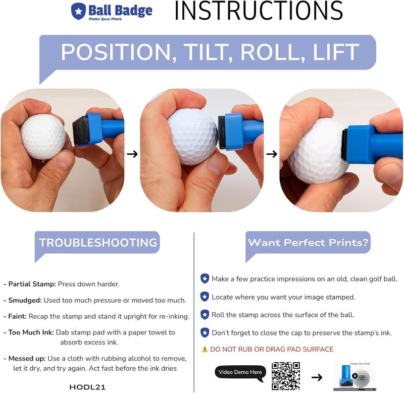 HODL 21 Ball Badge - Golf Ball Stamp, (The America Series) Golf Ball Marker, Reusable Golf Ball Marking Tool to Identify Golf Balls - Image 5